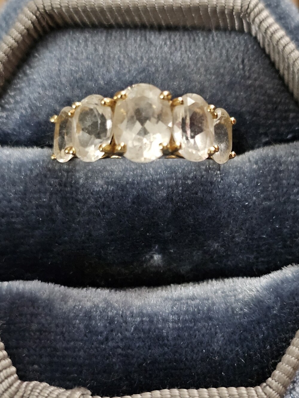 10k Quartz Yellow Gold Ring